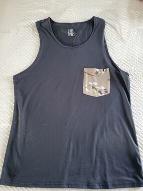 Born Primitive Men’s Black Tank Top with Camo Pocket
